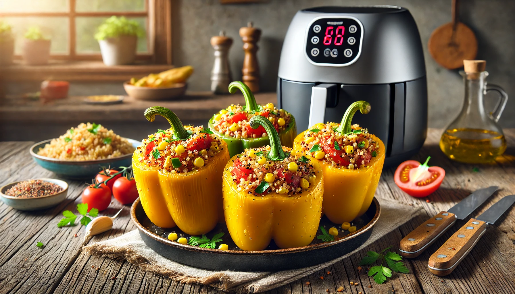 Barquinhas de Pimentão na Air Fryer: Recheadas e Super Saborosas!