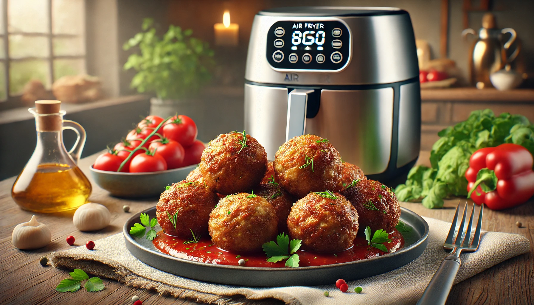 Almôndegas de Carne na Air Fryer: Práticas, Suculentas e Cheias de Sabor!