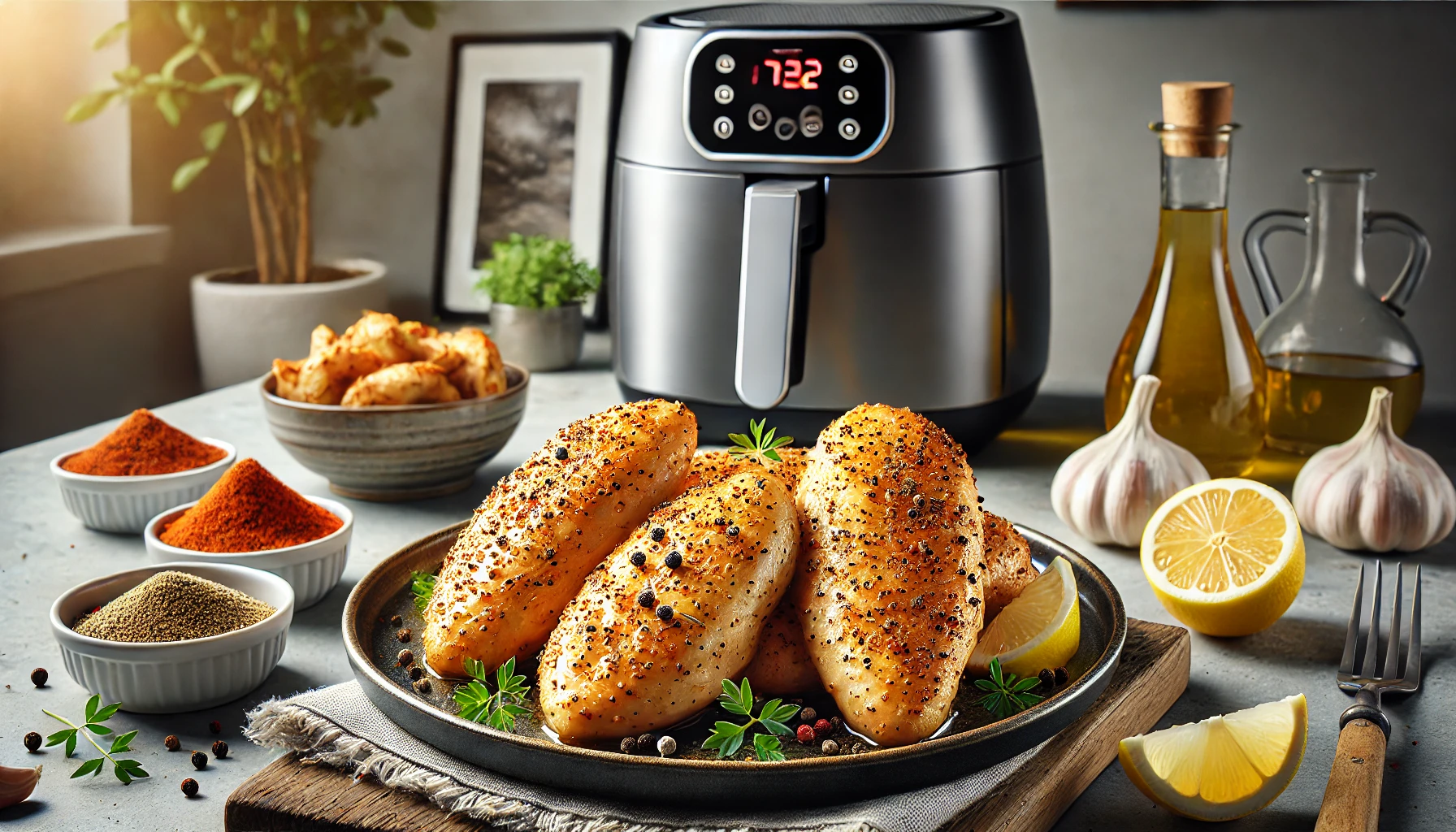 Bife de Frango na Air Fryer - Suculento e Fácil de Preparar, Saudável e Prático