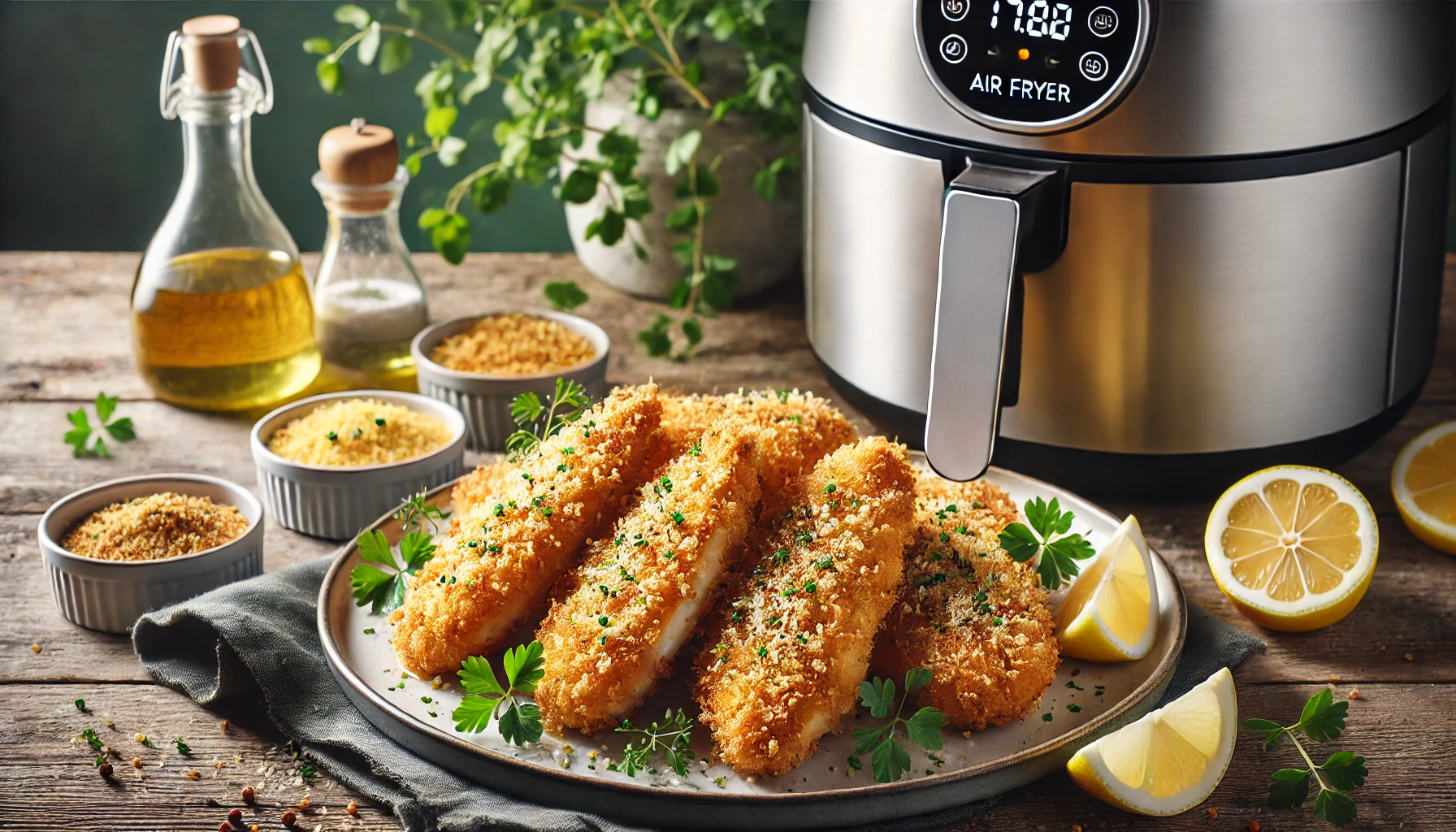 Filé de Frango Empanado na Air Fryer - Super Crocante e Sabor Incrível, Pronto em Minutos