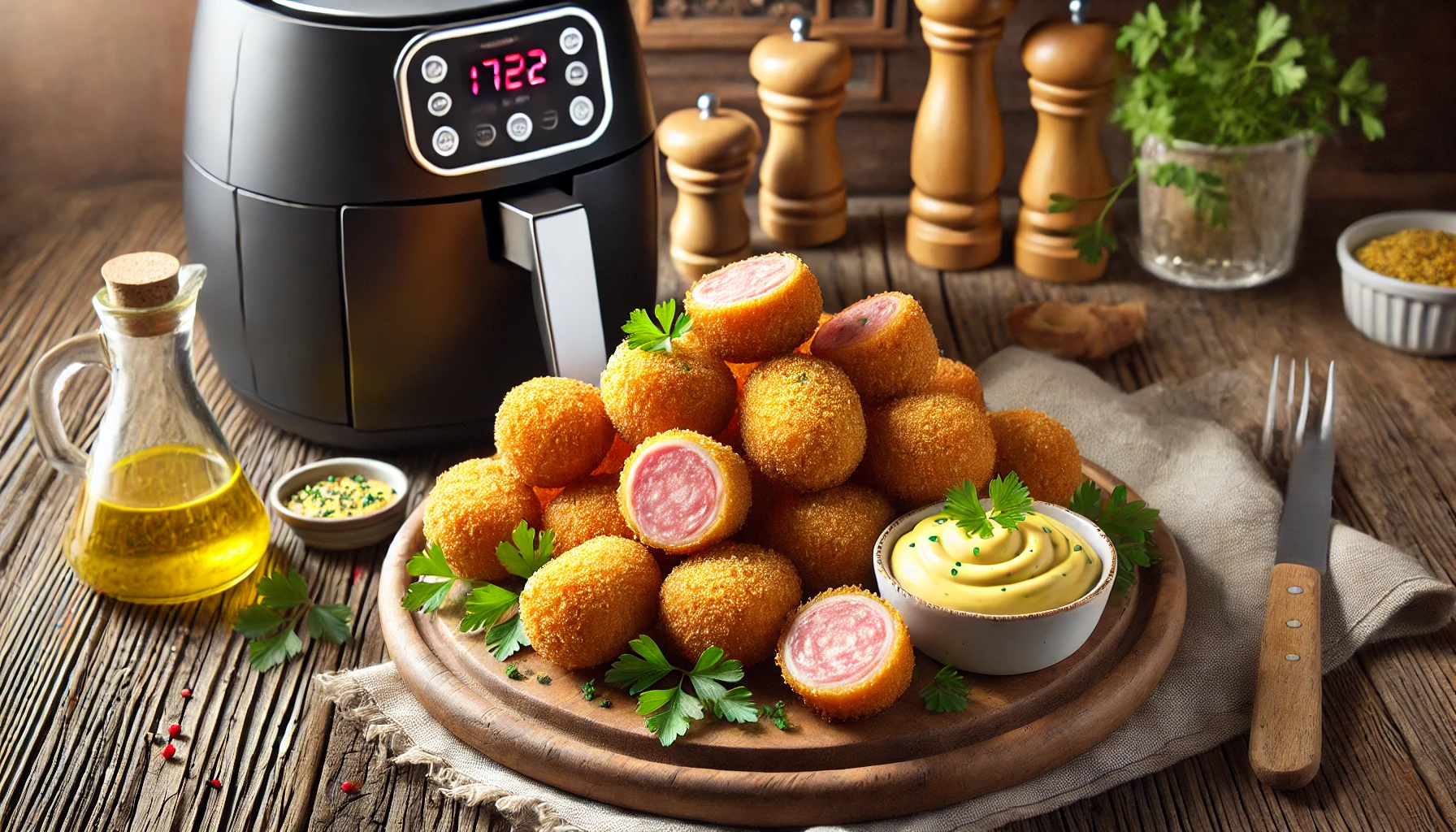 Croquete de Mortadela na Air Fryer - Sabor Inigualável, Crocante e Fácil de Fazer