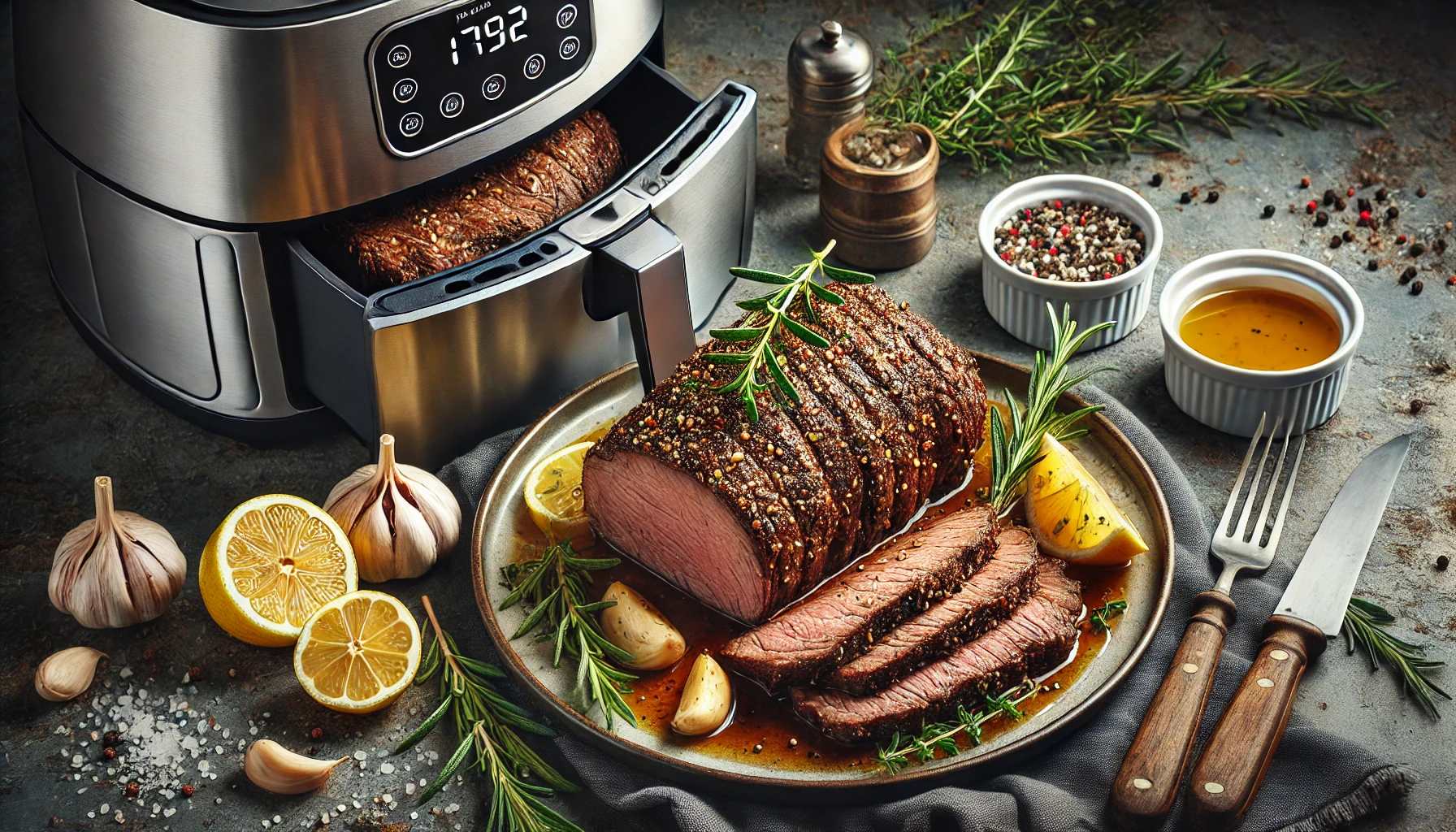 Carne Assada na Air Fryer - Suculenta e Fácil de Preparar, Perfeita para uma Refeição Completa