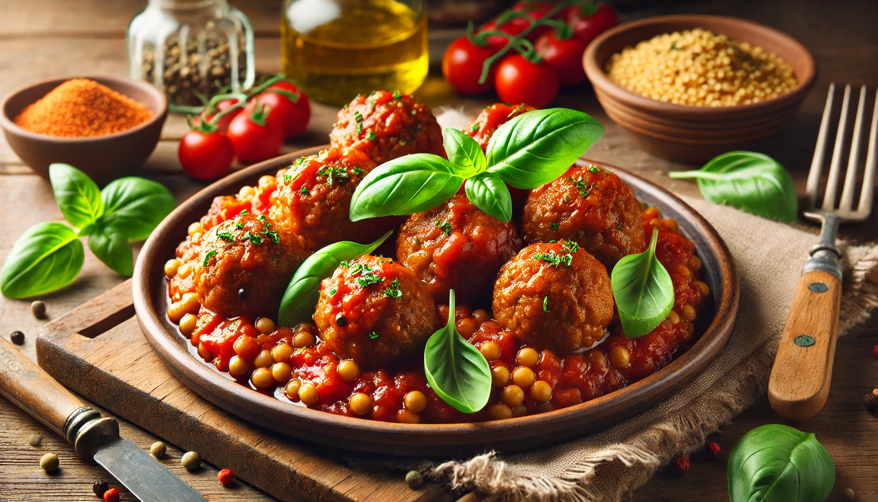 Almôndegas de Lentilha ao Molho de Tomate - Saudáveis e Nutritivas, Perfeitas para um Prato Principal Vegetariano