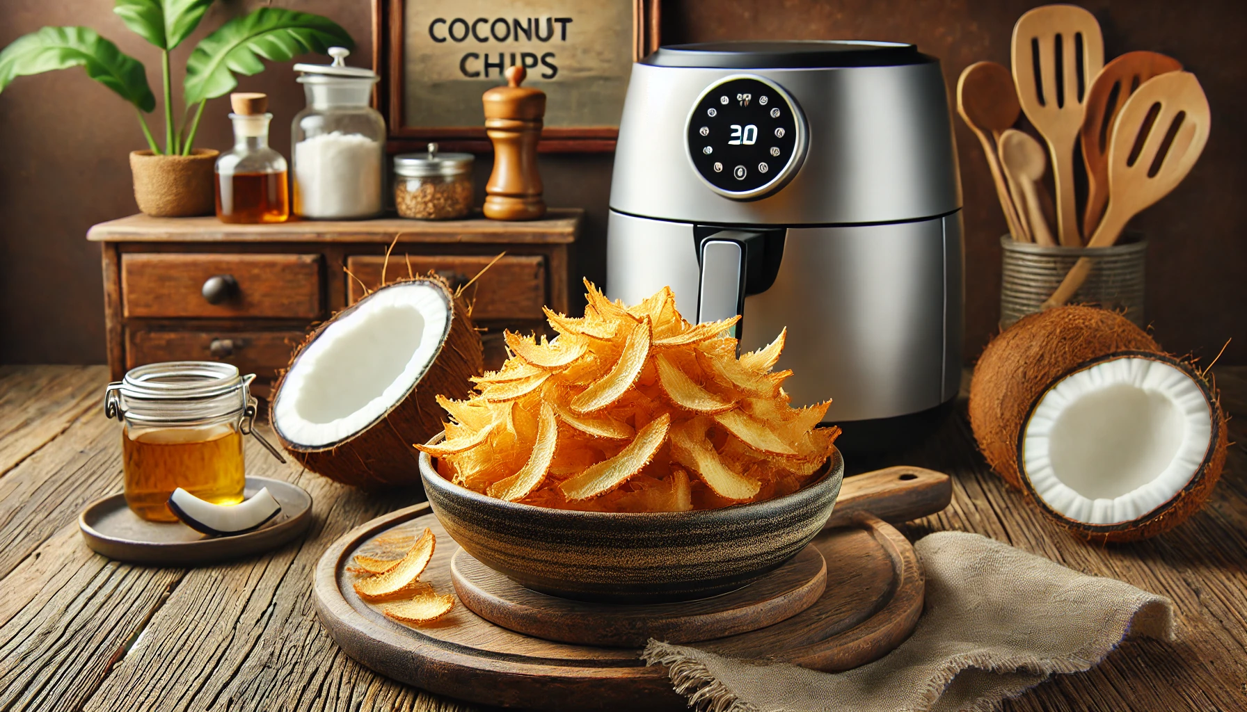 Chips de Coco na Air Fryer: Crocante e Saudável!