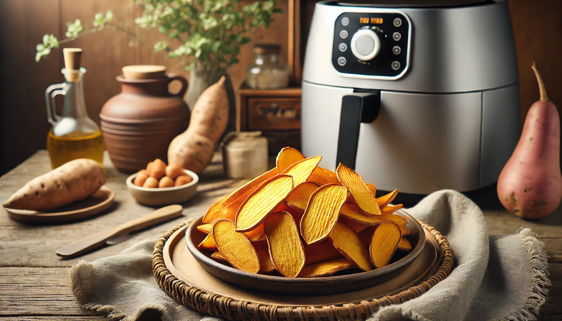 Chips de Inhame na Air Fryer: Crocante e Nutritivo!