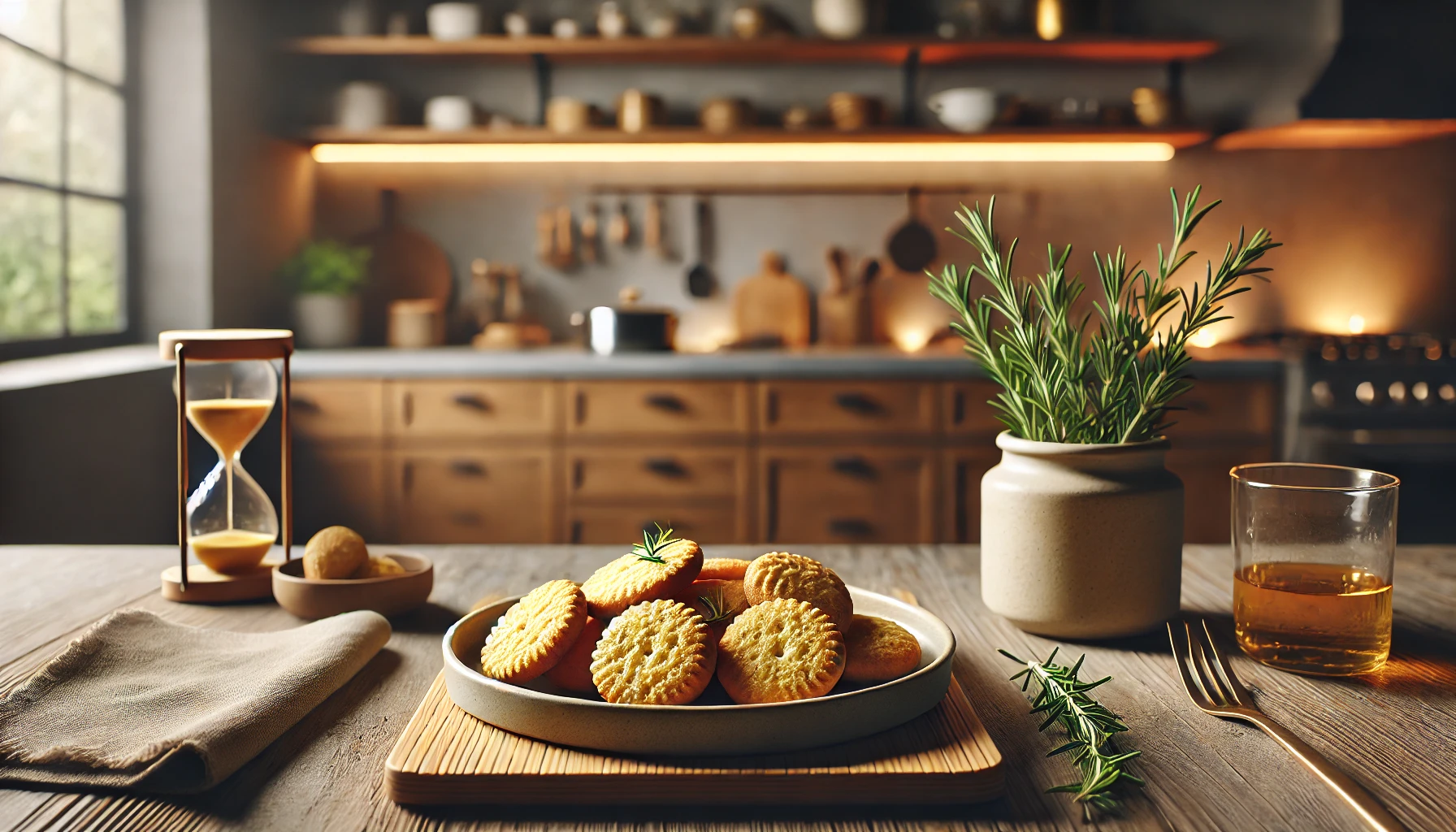 Biscoitos de Grão-de-Bico com Alecrim - Receita Saudável e Crocante