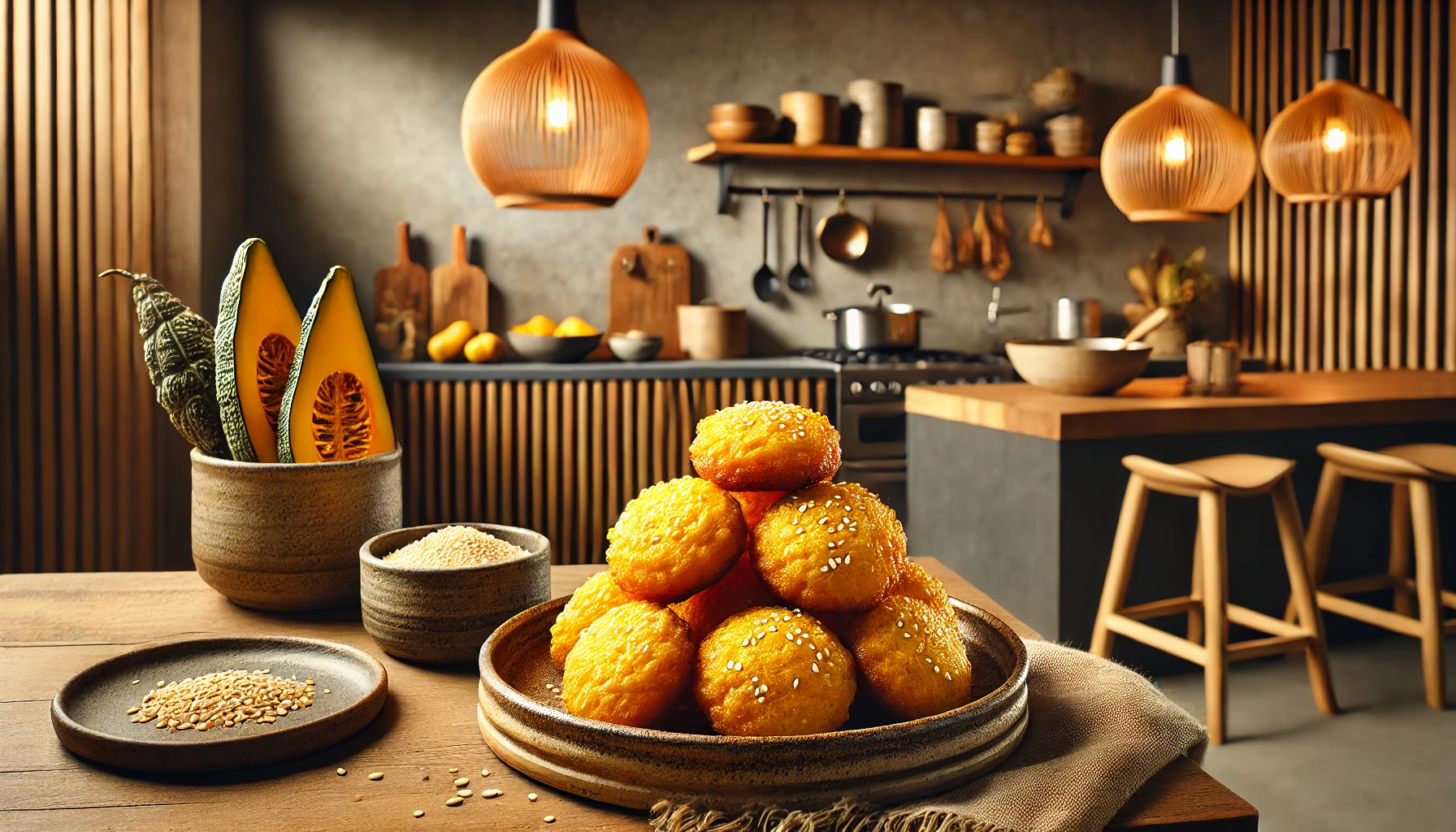 Bolinho de Abóbora com Gergelim - Receita Saudável e Saborosa