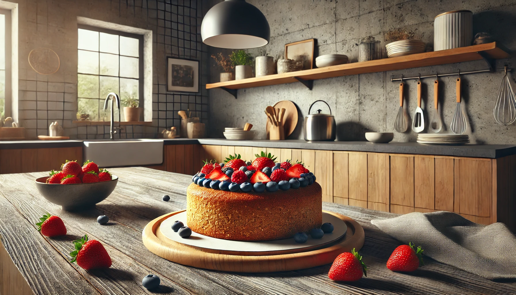 Bolo de Frutas Vermelhas com Aveia - Delícia Saudável e Nutritiva