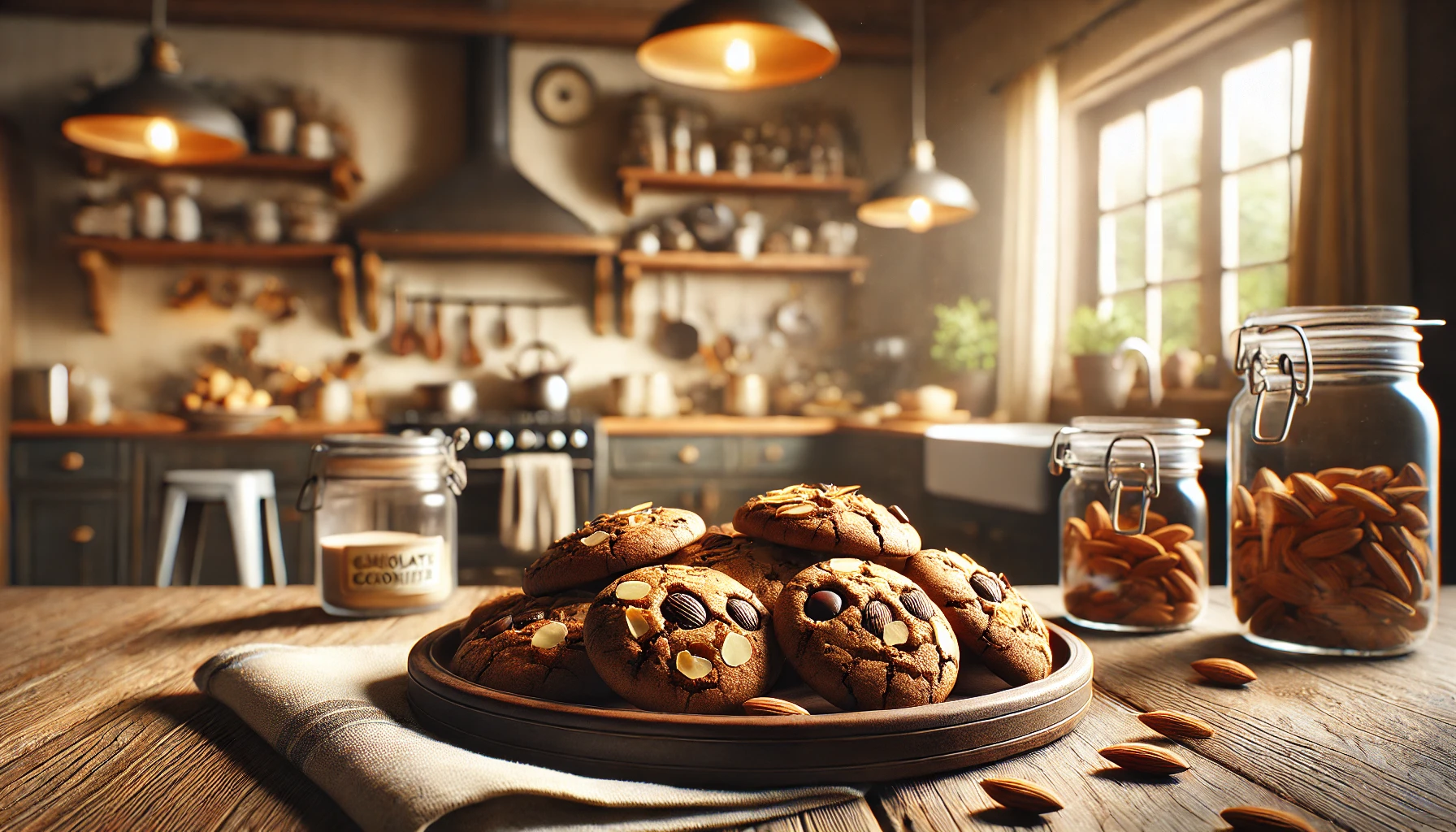 Biscoito de Chocolate e Amêndoas - Receita Deliciosa e Crocante